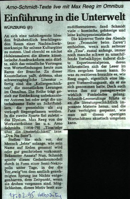 95.02.17ArnoSchmidtLesungVolkszeitungKritik